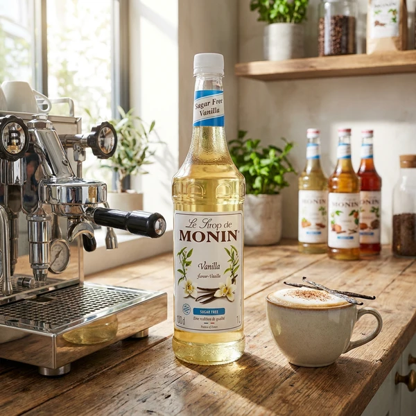 Monin Sirup Vanille, Zuckerfrei (PET) 100 61336 by MONIN color Svart