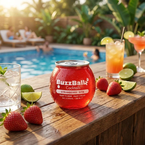 BuzzBallz Strawberry Rita 20 cl 6909314 by BuzzBalls color Svart