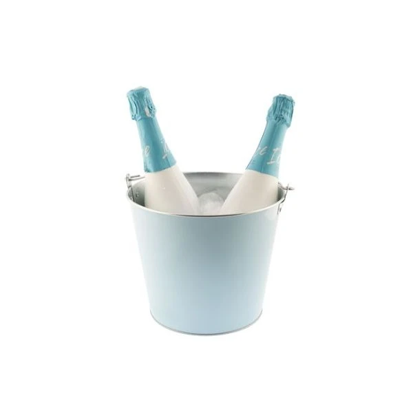 Blauer Metall-Weinkühler mit Henkel, 5 Liter 6312AC00 by koala color Svart