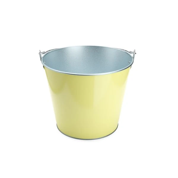 Gelber Metall-Weinkühler mit Henkel, 5 Liter 6312LC00 by koala color Svart