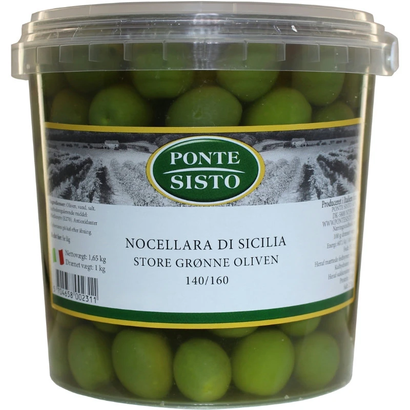 Grüne Oliven Nocellara del Belice Sizilien Ponte Sisto 1,67 kg 251767 by Ponte Sisto color Svart
