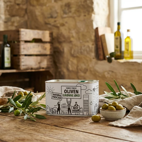 Bio Grüne Oliven 800 g 350142 by Family Fresh color Svart