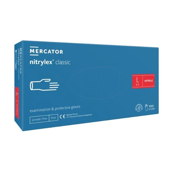 Nitrilhandschuhe Blau Gr. L, puderfrei, 100 Stk. GS11383 by GS Supply color Svart