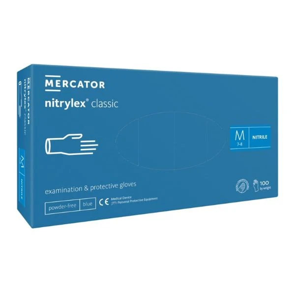 Nitrilhandschuhe, Blau, M, Nitril, Puderfrei, 100 Stück GS11411 by GS Supply color Svart