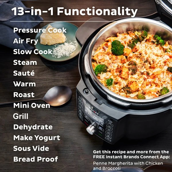 Instant Pot Duo Crisp Ultimate Deckel Airfryer 13-in-1 81-140-0059-01-EU by Instant po color Svart