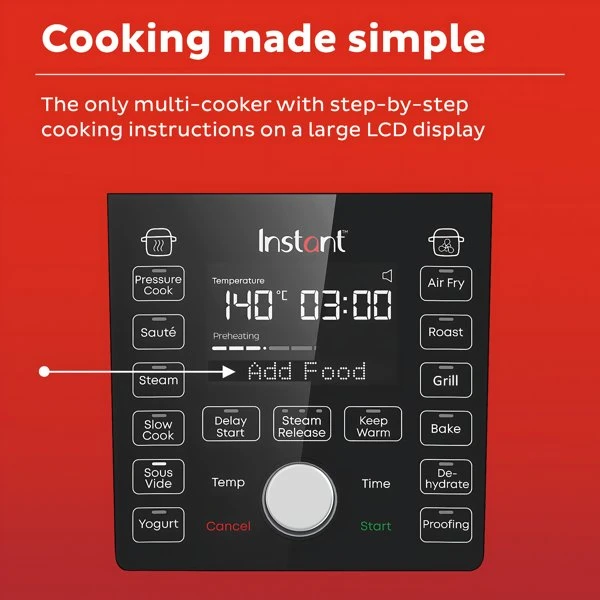 Instant Pot Duo Crisp Ultimate Deckel Airfryer 13-in-1 81-140-0059-01-EU by Instant po color Svart