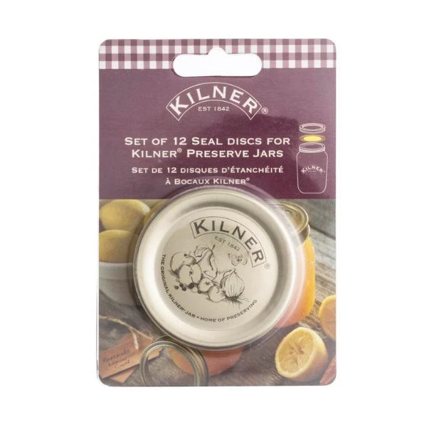 Kilner® Dichtungsdeckel 12er-Pack Ø 7,5 cm KI25396 by Kilner color Svart