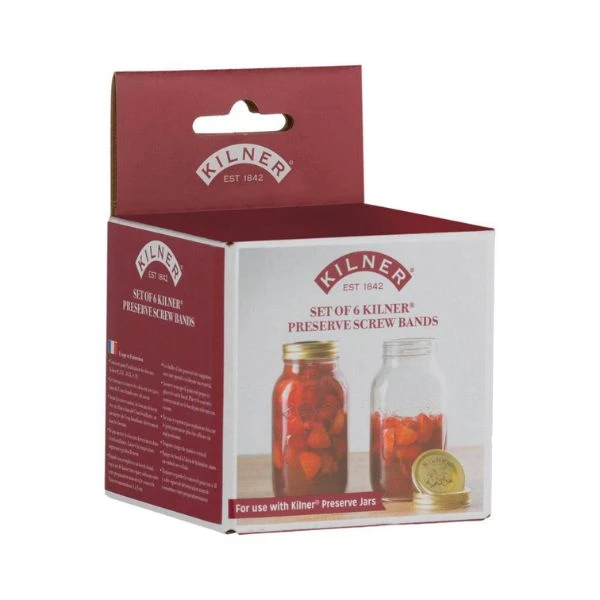 Kilner® Schraubringe Ø 75 mm 6er-Set KI25397 by Kilner color Svart