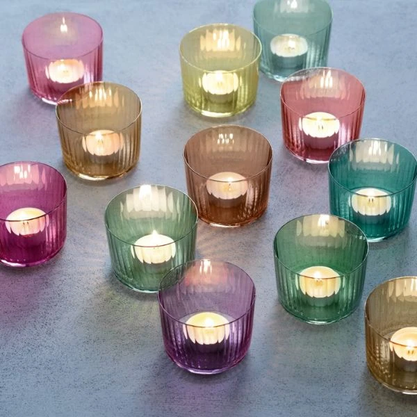 Teelichthalter Gems Bernstein 4er-Set LSA 6,10x8x8cm LGM07 by LSA INTERNATIONAL color Svart