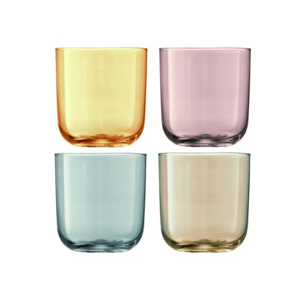 LSA Metallics Trinkgläser gepunktet 420 ml – 4er-Set LPZ07 by LSA INTERNATIONAL color Metalic Blandat