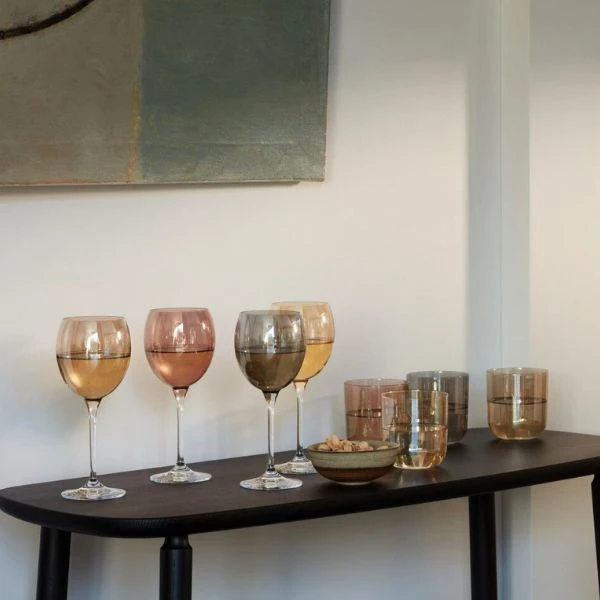 LSA Metallics Trinkgläser gepunktet 420 ml – 4er-Set LPZ07 by LSA INTERNATIONAL color Metalic Blandat