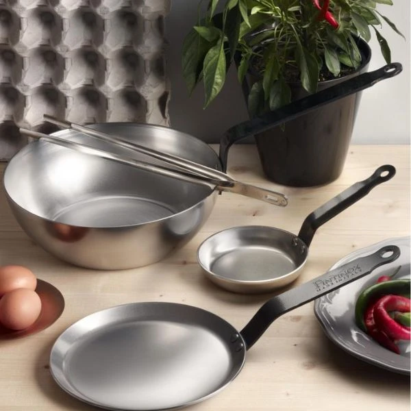Wokpfanne Kohlenstoffstahl 24 Excalibur Pintinox 44,5x24x18,5cm 476003 by PINTINOX color Svart