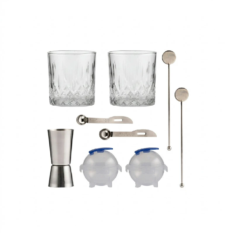 Whisky Cocktail Set 10-tlg. Ravenhead® 31 cl KR42255 by RAVENHEAD color Svart