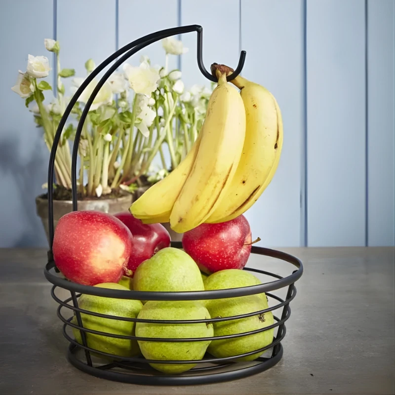 Obstkorb HOME 30x30x37,5cm 148437 by SCANDINAVIAN HOME color Svart