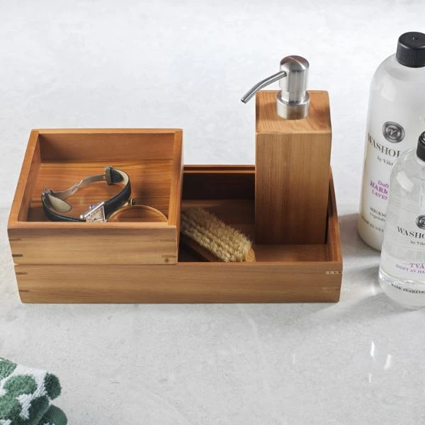 Hinoki Aufbewahrungsbox klein HOME 15x15x15cm 150002 by SCANDINAVIAN HOME color Trä