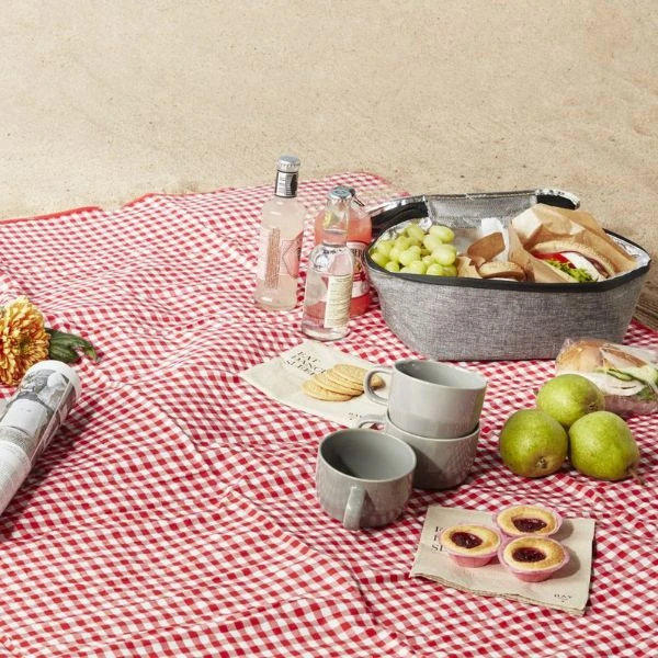 Picknickdecke Rot/Weiß Kariert By Bercato 150x135cm B79082 by SCANDINAVIAN HOME color Svart