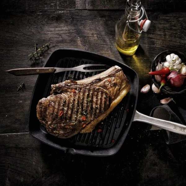 SKOTTSBERG® Grillpfanne aus Gusseisen 24x43x3,5cm S531084 by SKOTTSBERG color Svart