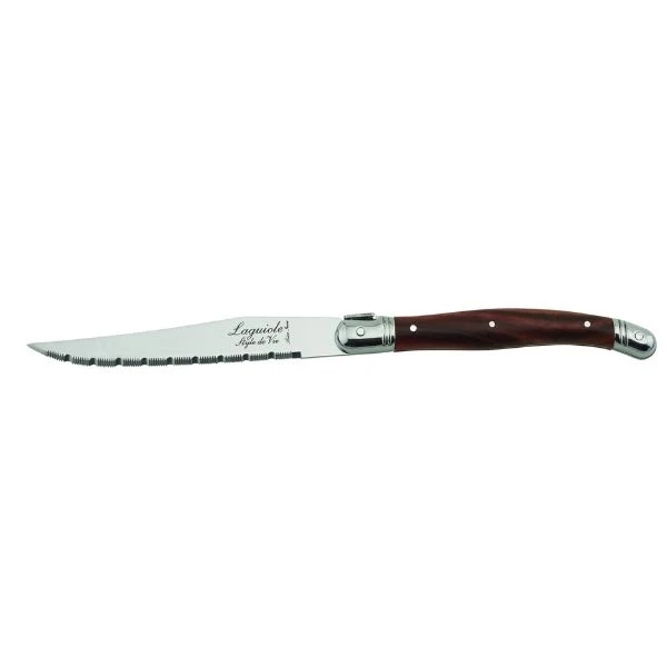 Laguiole Steakmesser Dunkelholz 6er-Set - Style de Vie 530100 by STYLE DE VIE color Svart