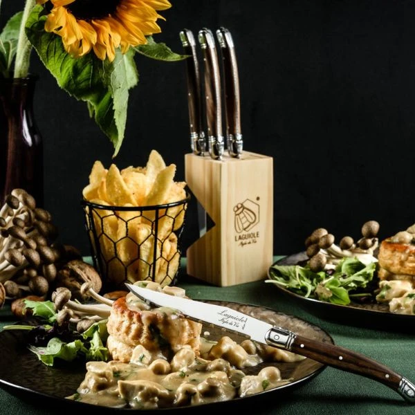 Laguiole Steakmesser Dunkelholz 6er-Set - Style de Vie 530100 by STYLE DE VIE color Svart