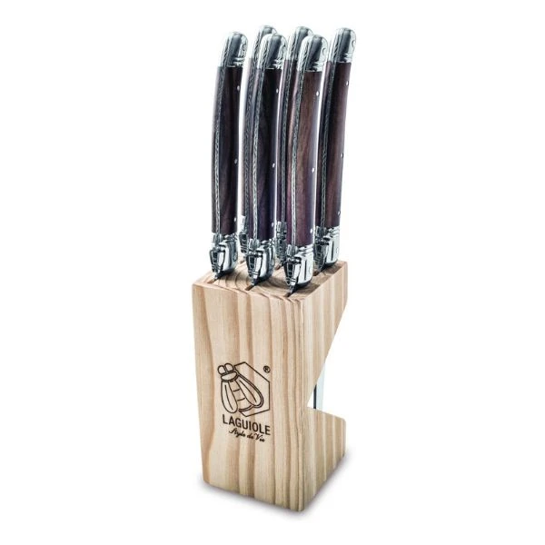 Laguiole Steakmesser Dunkelholz 6er-Set - Style de Vie 530100 by STYLE DE VIE color Svart