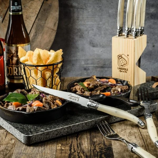Steakmesser Laguiole Perle 6er-Set SdV 530101 by STYLE DE VIE color Svart