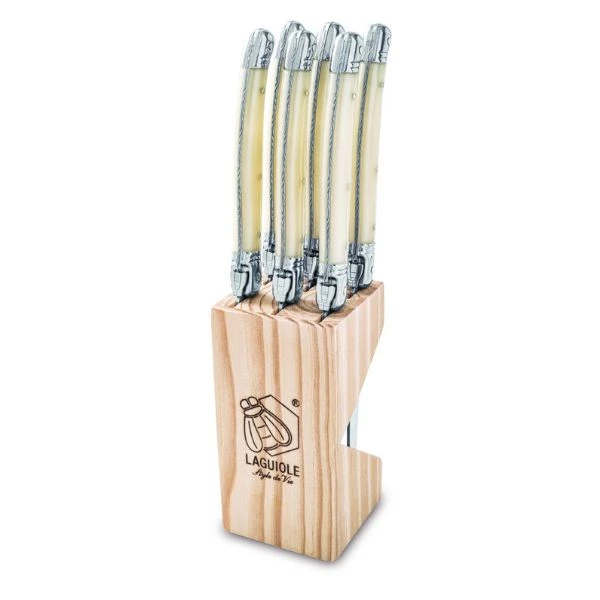 Steakmesser Laguiole Perle 6er-Set SdV 530101 by STYLE DE VIE color Svart