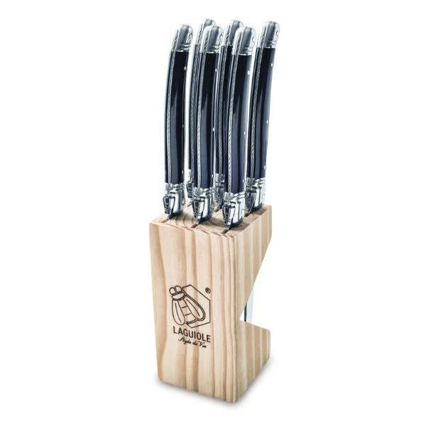 Laguiole Steakmesser-Set Schwarz 6-tlg. Style de Vie 530102 by STYLE DE VIE color Svart