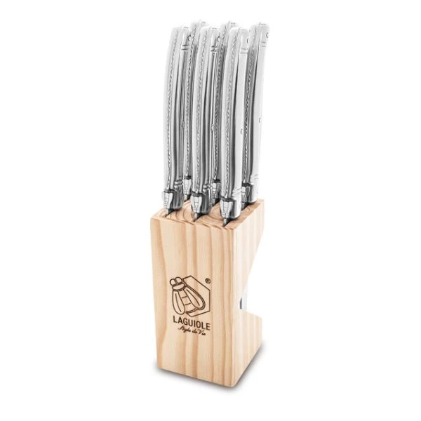 Laguiole Steakmesser Edelstahl 6er-Set Style de Vie 530104 by STYLE DE VIE color Svart