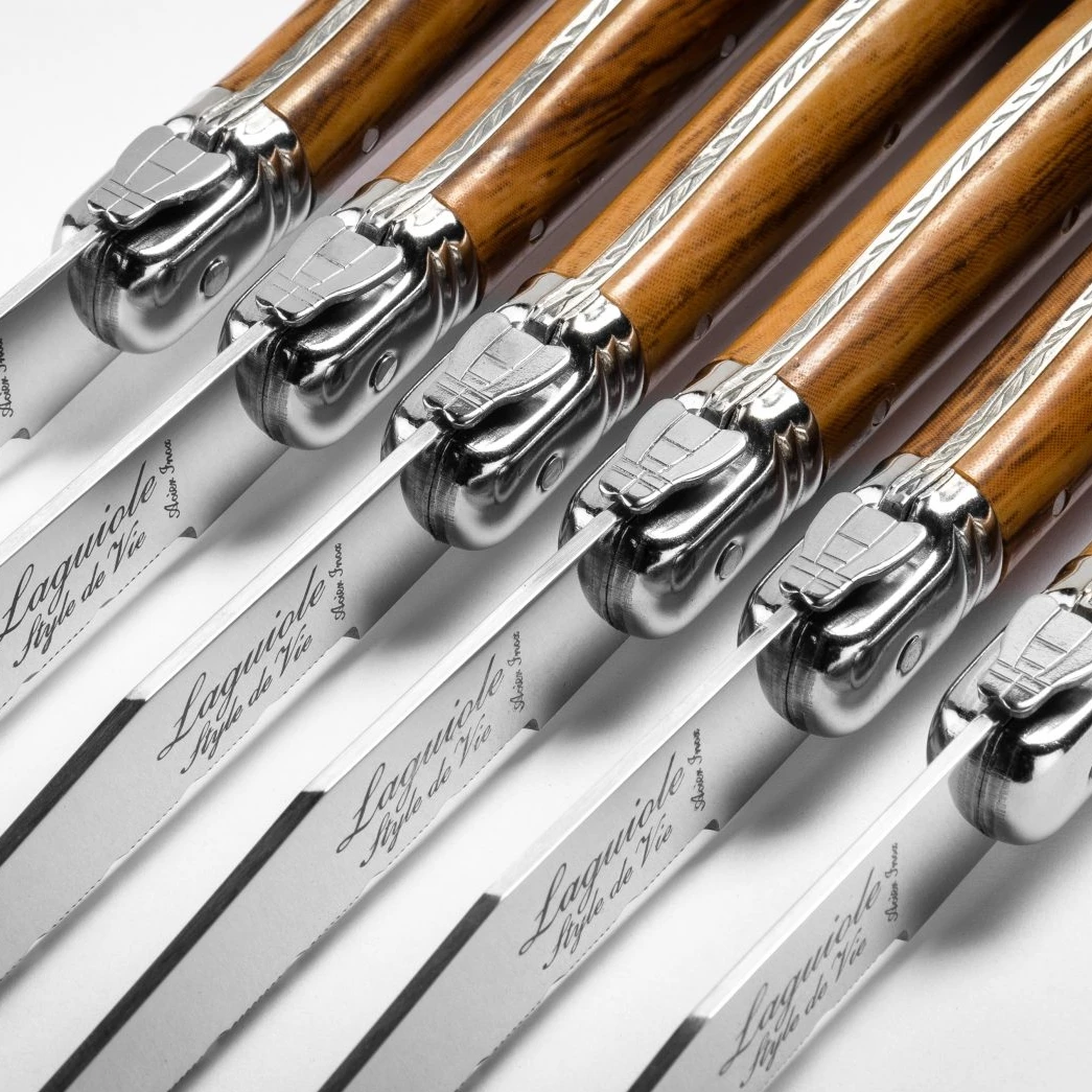 Laguiole Grillmesser Holz 6er-Set Style de Vie 530106 by STYLE DE VIE color Svart
