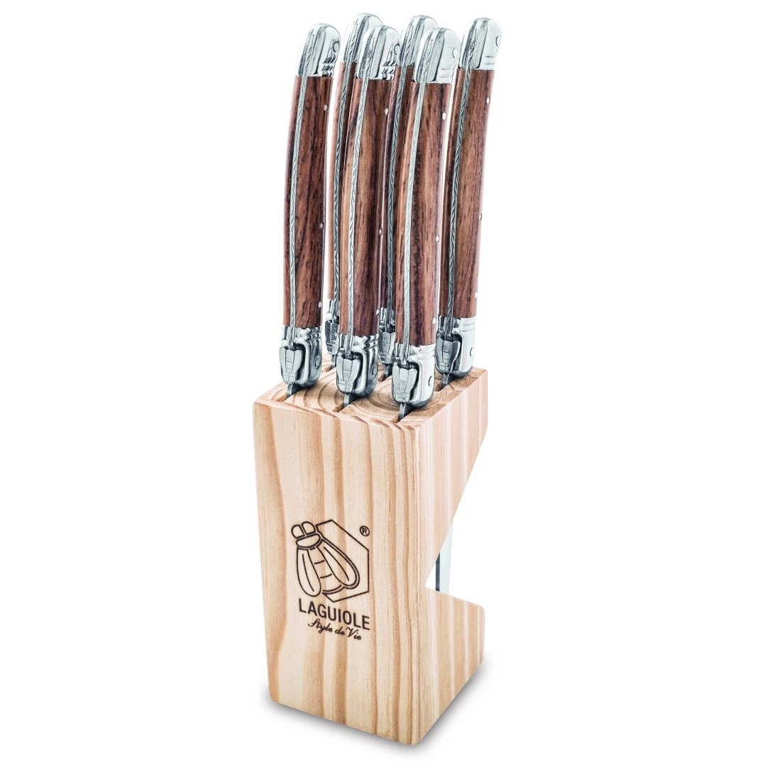 Laguiole Grillmesser Holz 6er-Set Style de Vie 530106 by STYLE DE VIE color Svart