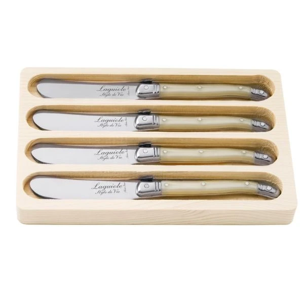 Laguiole Style de Vie Buttermesser-Set Pearl Braun 4-tlg. 530113 by STYLE DE VIE color Svart