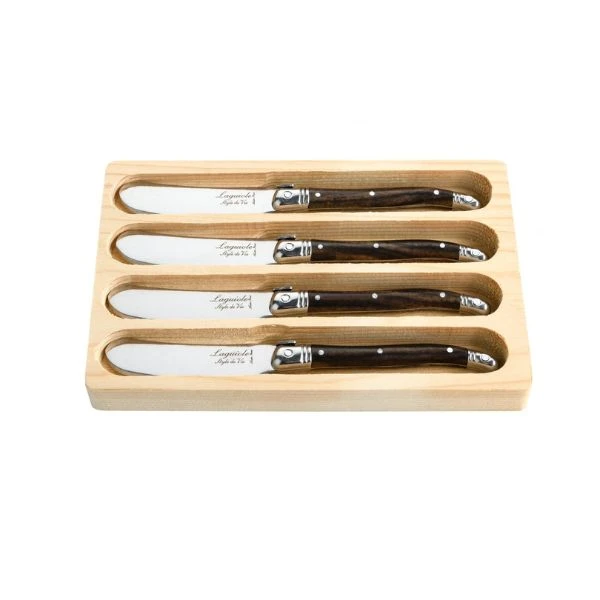 Laguiole Buttermesser Dunkelholz 4er-Set STYLE DE VIE 530114 by STYLE DE VIE color Svart