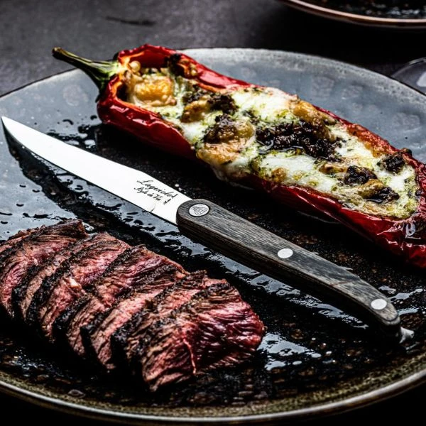Laguiole Steakmesser-Set Grau Pakka Glatt 6er-Set Style de Vie 530402 by STYLE DE VIE color Svart