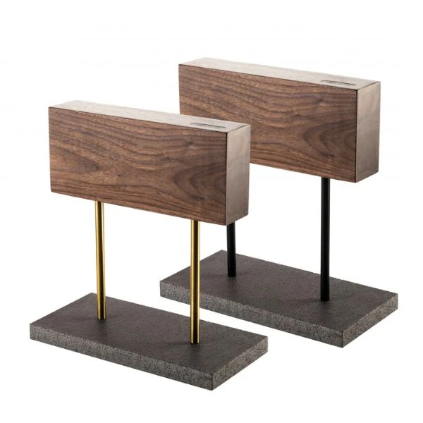 Magnetischer Messerblock Walnuss SdV 25x12x27,5cm 532101 by STYLE DE VIE color Svart