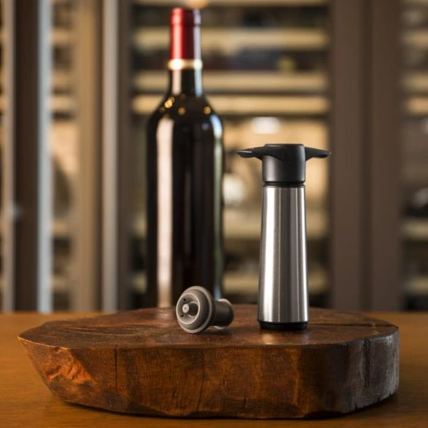 Vacu Vin Wine Saver Edelstahl 3er-Pack V06492606 by VACUVIN color Svart