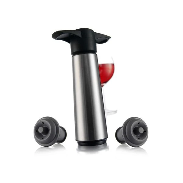 Vacu Vin Wine Saver Edelstahl 3er-Pack V06492606 by VACUVIN color Svart