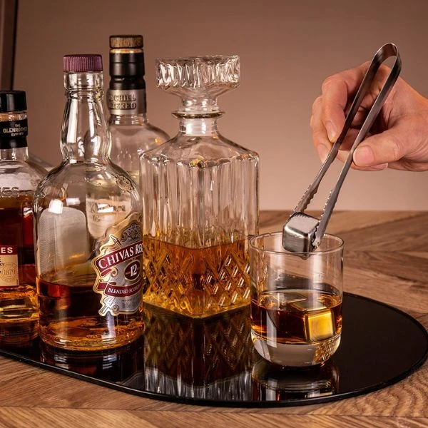 Whiskysteine 4er-Set Vacuvin® V18603606 by VACUVIN color Svart