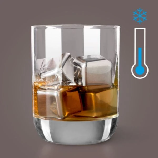 Whiskysteine 4er-Set Vacuvin® V18603606 by VACUVIN color Svart