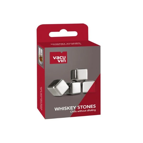 Whiskysteine 4er-Set Vacuvin® V18603606 by VACUVIN color Svart