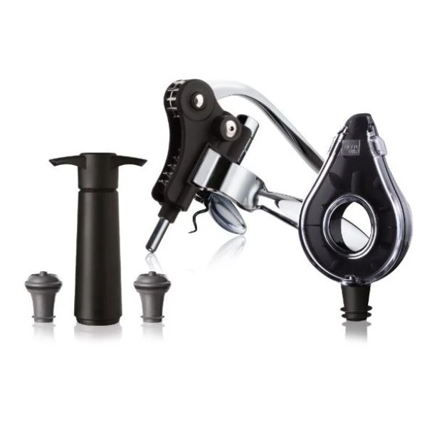 Weinset/5 Air Deluxe Vacuvin® V3890760 by VACUVIN color Svart