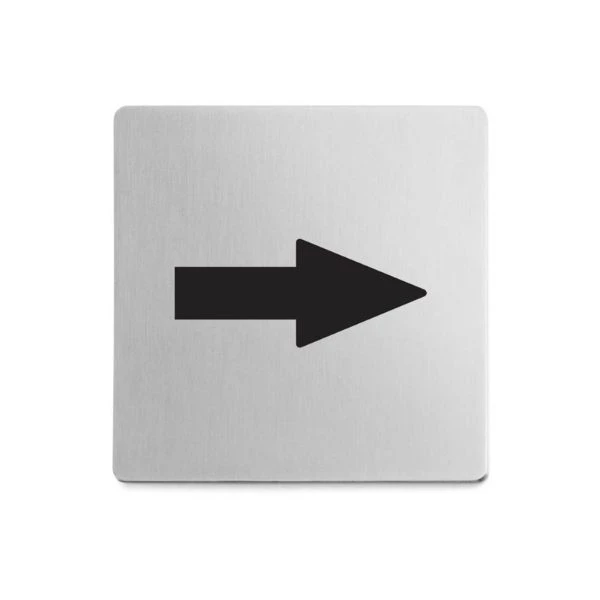 Hinweisschild INDICI PFEIL ZACK® 8x8 cm 850716 by ZACK color Svart