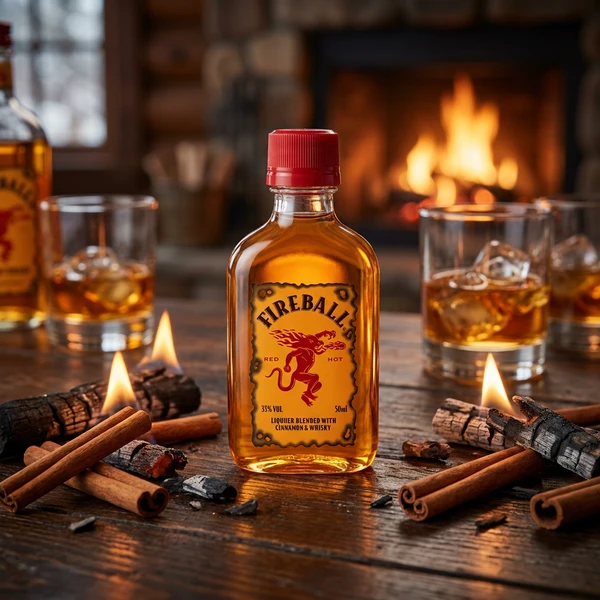 Fireball Cinnamon Whisky Liqueur FL 5 204595 by FIREBALL color Svart