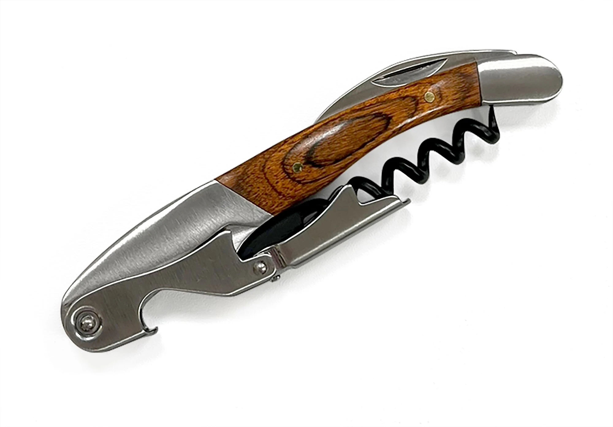 Kellnermesser Deluxe Holz mit Doppelhebel 3541 by Beaumont color Grijs
