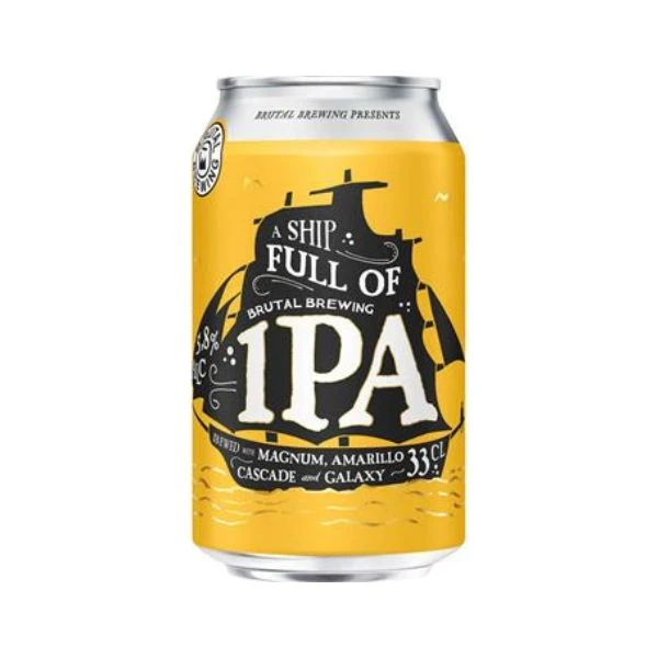 Ship Full of IPA 33 cl. BB2 by Brutal Brewing color Svart