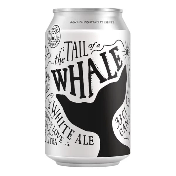 Tail of a Whale Weizenbier 33 cl BB1 by Brutal Brewing color Svart