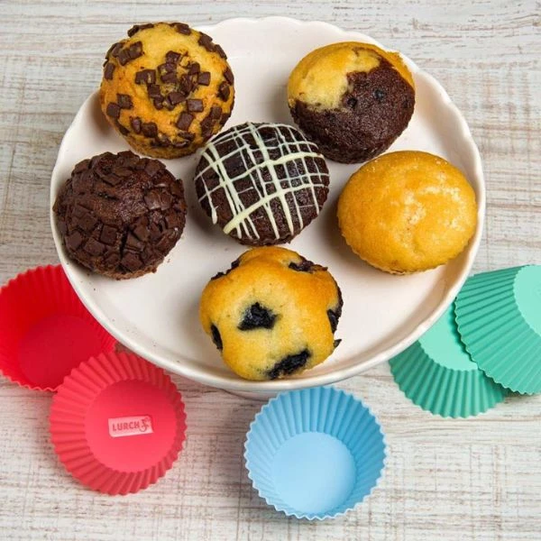 Lurch Silikon Mini-Muffinförmchen 12er-Set LU83013 by LURch color Svart