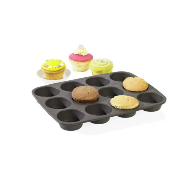 Lurch FlexiForm Silikon-Muffinform für American Muffins LU85031 by LURch color Svart