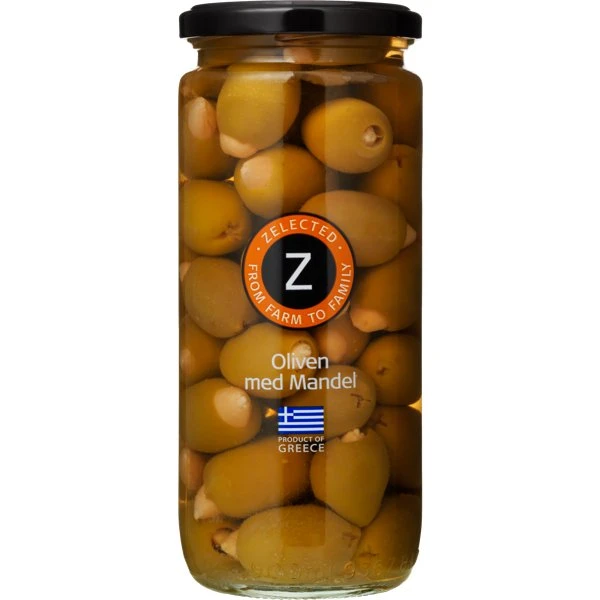 Zelected Oliven mit Mandeln 510g 10177 by Zelected color Svart