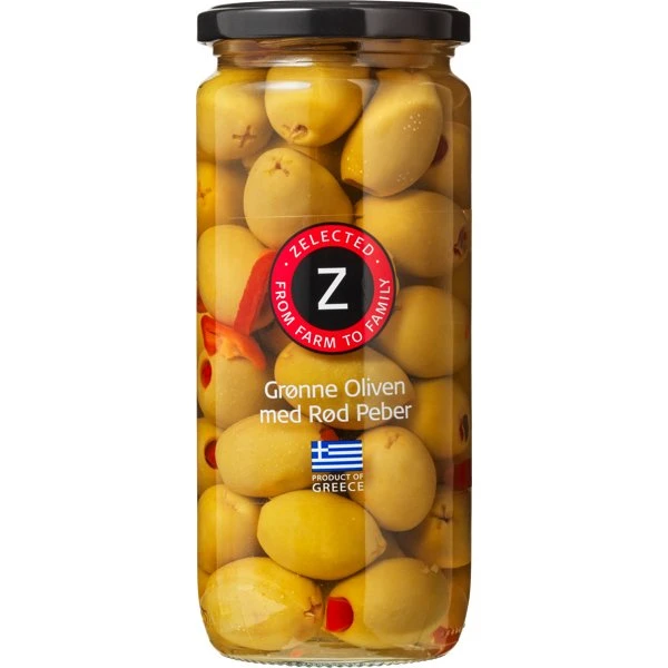 Zelected Oliven mit Pfeffer 510g 10179 by Zelected color Svart