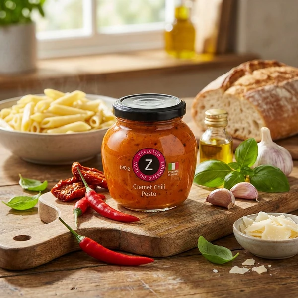 Zelected Cremiges Chili-Pesto 190g 10364 by Zelected color Svart